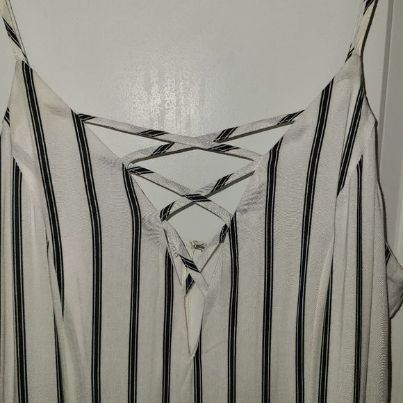 Impeccable Pig black & white Striped Maxi Romper Jumpsuit - Picture 11 of 17